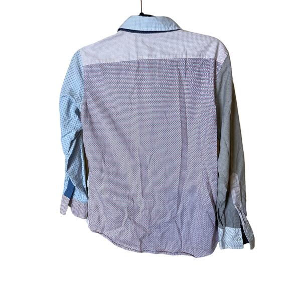 Mix Media Button Up by Ines De La Fressange Paris Sz M - Picture 2 of 7